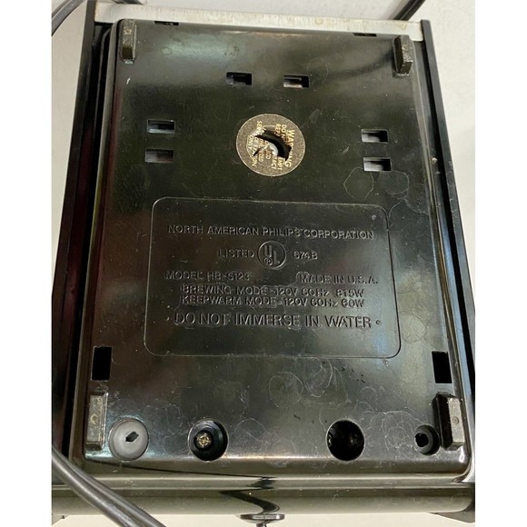 Vintage NORELCO Express HB 5123 1-4 Cup Automatic Drip Coffee Maker Tested - Picture 9 of 16